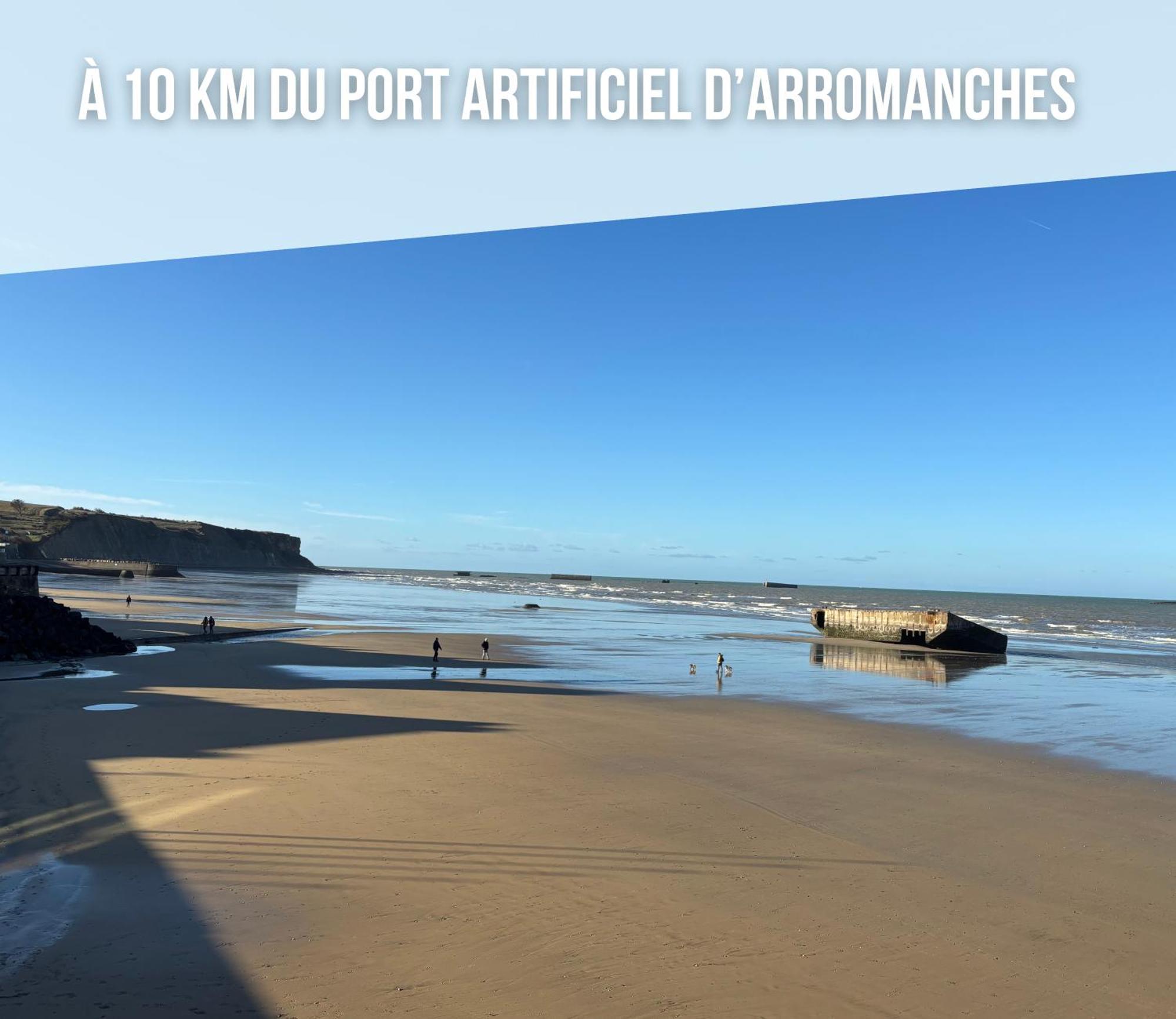 Nid De Pie Grand Duplex Lumineux Cadre Verdoyant Calme A 5 Mn De La Mer Pres Port En Bessin, Bayeux, Omaha Beach, Commes ภายนอก รูปภาพ